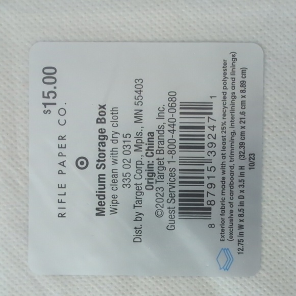 NWT Rifle Paper Co x Target Medium Hydrangea Storage Box LIMITED EDITION - Picture 5 of 7